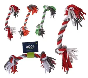 Dog Toy Rope 40cm 3 Assorted Colours