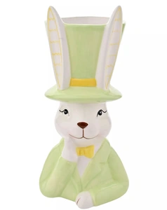 Eggs-traordinary Gifting Company Bunny in Top Hat Green Planter - Large