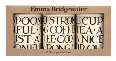 Emma Bridgewater - Black Toast Set 3 Round Caddies