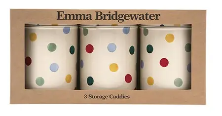 Emma Bridgewater - Polka Dot set 3 Round caddies