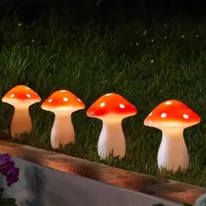 Fairy Mushroom Stake Lights - Set of 4