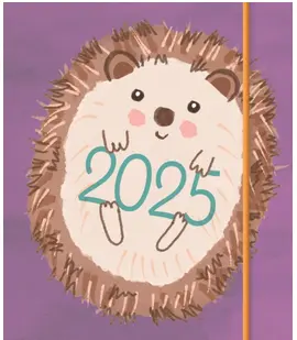 Fashion Diary Hedgehog Square Pocket Diary 2025 (PFP)