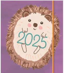 Fashion Diary Hedgehog Square Pocket Diary 2025 (PFP)