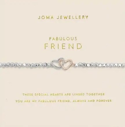 FOREVER YOURS | FABULOUS FRIEND | Silver and Rose Gold | Bracelet | 17.5cm stretch - image 1