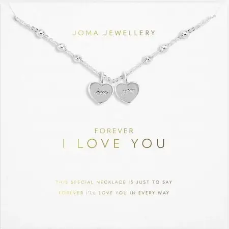 FOREVER YOURS LOVE COLLECTION | FOREVER I LOVE YOU | Silver Plated | Necklace | 46cm + 5cm extender - image 1