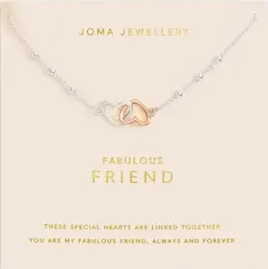 FOREVER YOURS NECKLACE | FABULOUS FRIEND | Silver and Rose Gold Plated | Necklace | 46cm + 5cm extender - image 1