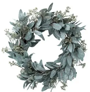 Frosted Eucalyptus Leaf Wreath