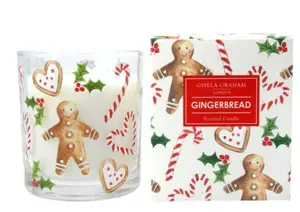 Gingerbread & Candy Cane Boxed Candle, Lge