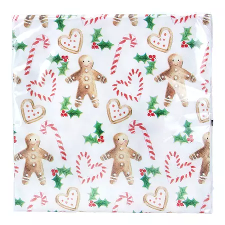 Gingerbread Man Paper Napkins, Pack/20