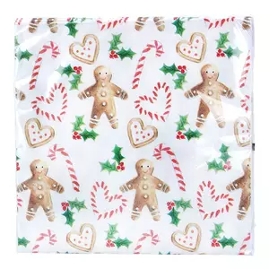 Gingerbread Man Paper Napkins, Pack/20