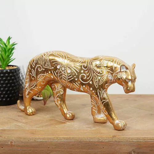 Gold sale cat figurine