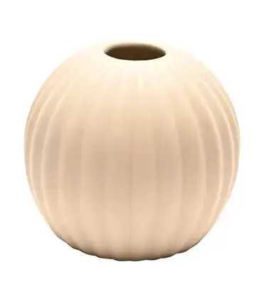 Hestia Cream Ceramic Round Style Vase