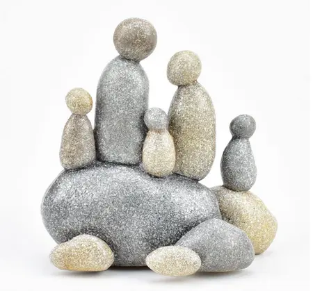 Hestia Pebble Family Figurine