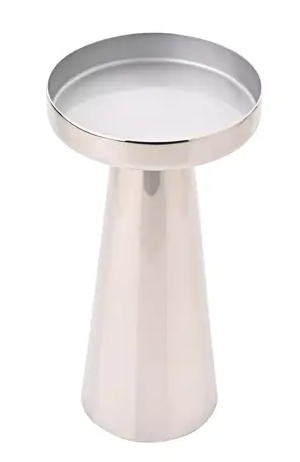 Hestia Pillar Candle Holder Polished Silver - Medium