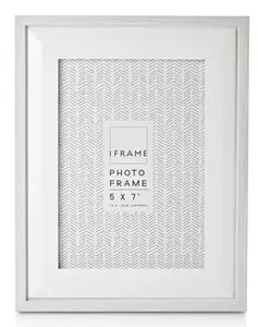 iFrame Grey & White Two Tone Frame 5" x 7"