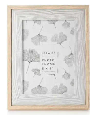 iFrame Wood & Grey Two Tone Frame 5" x 7"