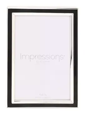 Impressions Silver Plated Frame with Black Epoxy - 4" x 6"