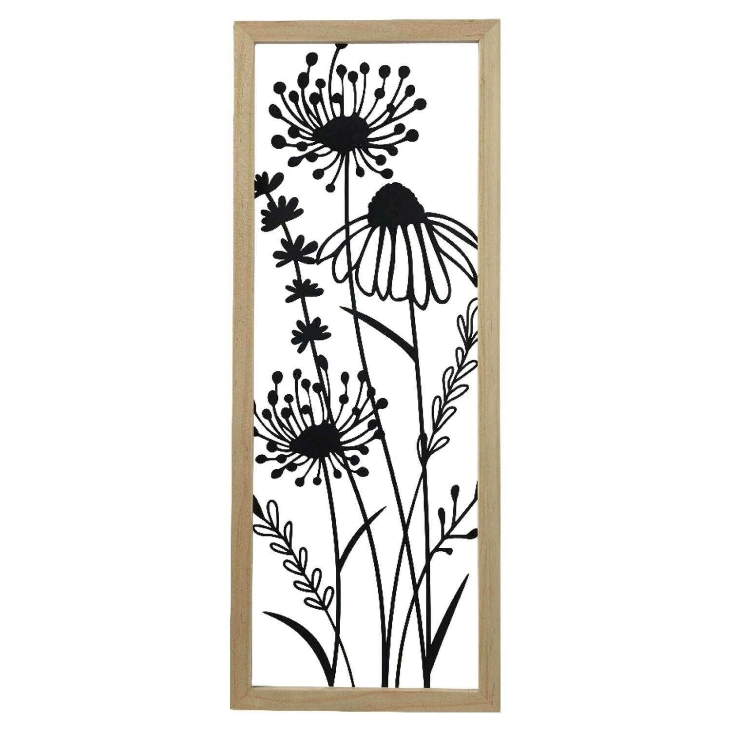 Iron MDF Frame With Flower Scenery