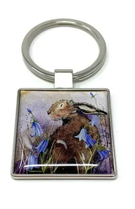 K08 Hare & Harebell Key Ring