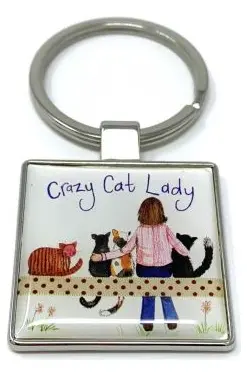 K28 Crazy Cat Lady Key Ring