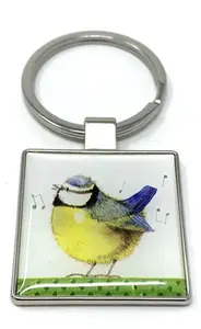 K35 Blue Tit Key Ring