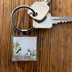 K39 Puffins Key Ring