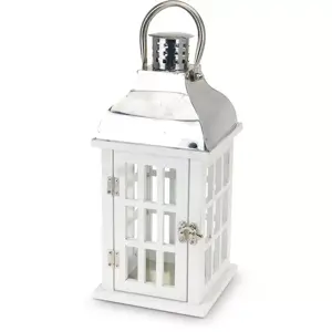 Lantern 32Cm White And Silver