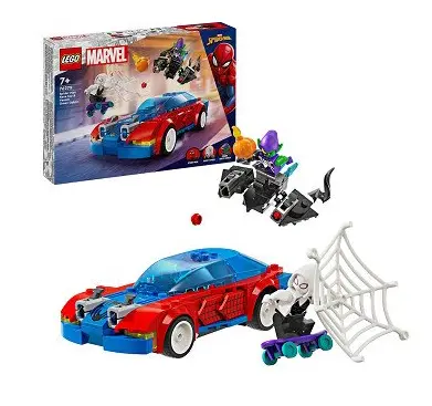 Spider-Man Race Car & Venom Green Goblin - image 1