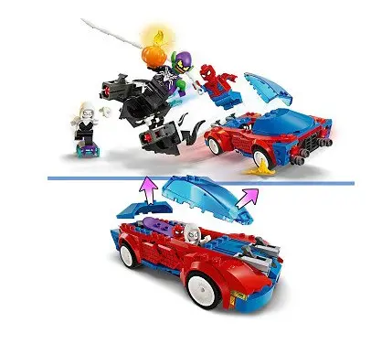 Spider-Man Race Car & Venom Green Goblin - image 3