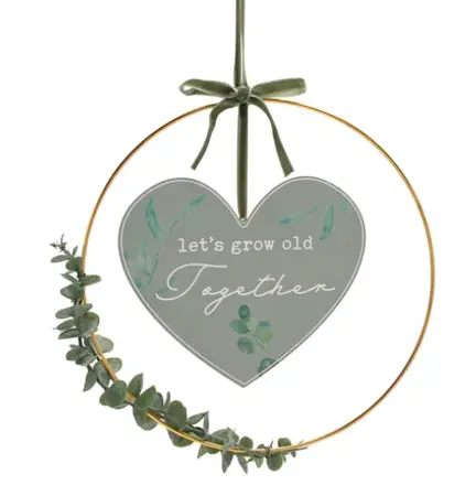 Love Story 'Grow Old' Hoop Wreath