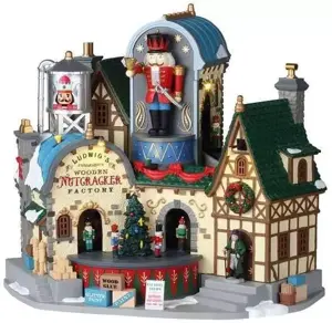 LUDWIG’S WOODEN NUTCRACKER FACTORY, WITH 4.5V ADAPTOR