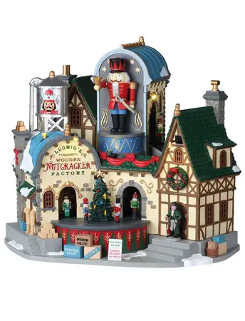 LUDWIG’S WOODEN NUTCRACKER FACTORY, WITH 4.5V ADAPTOR