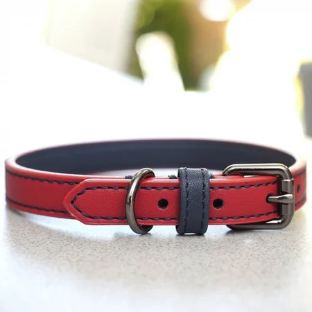 LuxeLeather Collar - Ruby Large - image 2