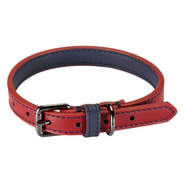 LuxeLeather Collar - Ruby Large