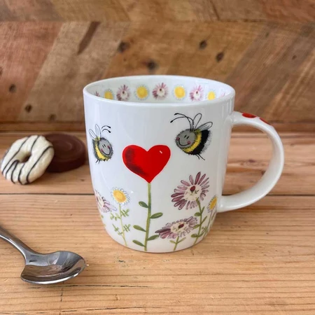 M79 Bees And Heart Mug - image 1