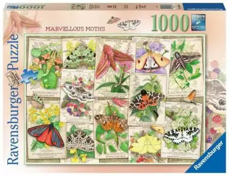 Marvellous Moths 1000 Piece Jigsaw Puzzle