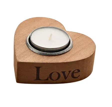 Moments Heart Shaped Tea Light Holder - Love