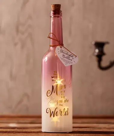 Mum You Are The World Luxe Starlight Bottle - Mum Gift