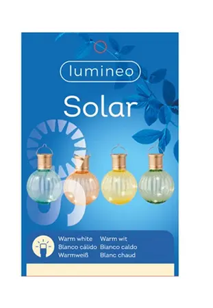 ONE Solar bulb plastic steady - 4 colours assorted - image 2