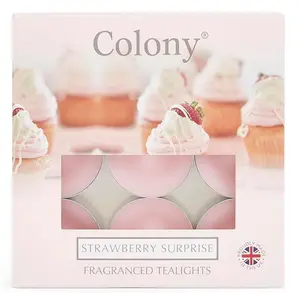 Pk/9 Colony Tealights Strawberry Surprise