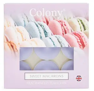 Pk/9 Tealights Colony Sweet Macarons