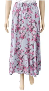 Passion -  Long Skirt Blue Floral