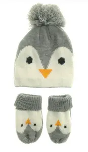 Penguin Hat and Mittens - 0-12 months