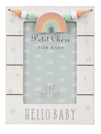 Petit Cheri Photo Frame "Hello Baby" 4" x 6"