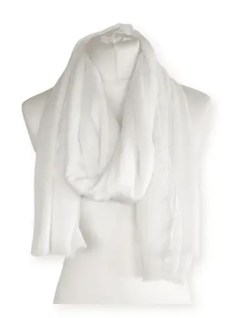 PLAIN BOLD WHITE SCARF