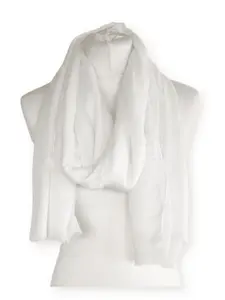 PLAIN BOLD WHITE SCARF