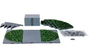 PLAZA SYSTEM (GREY, ROUND GRASS) - 24 PCS