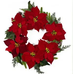 Poinsettia Wreath - 60cm