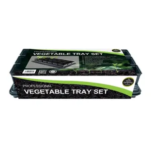 Professional Vegetable Tray Set (18 x 9cm Sq Pots, Tray, Water Tray & Cap Mat)