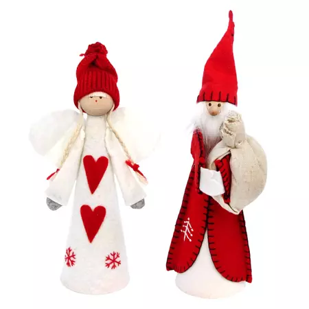 Red/White Felt Santa/Angel Tree Topper